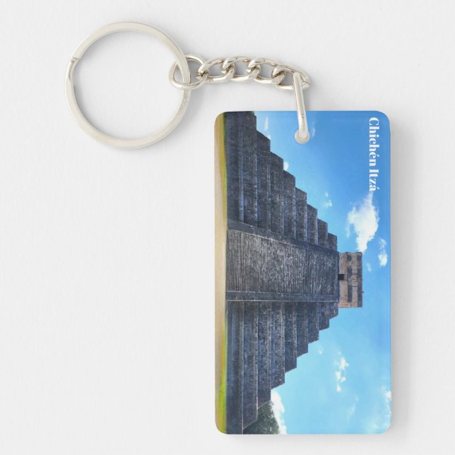 Chichén Itzá Mexico Souvenir Acrylic Keychain (Front)