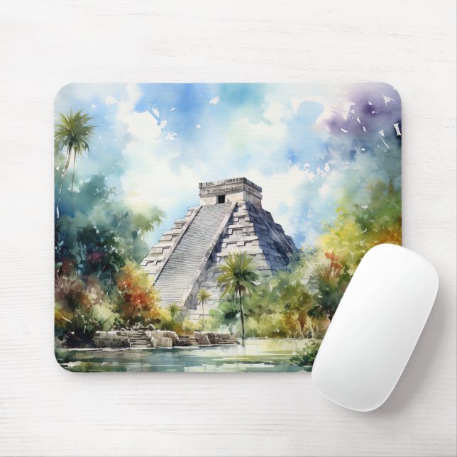 Chichen Itza Mouse Pad (With Mouse)