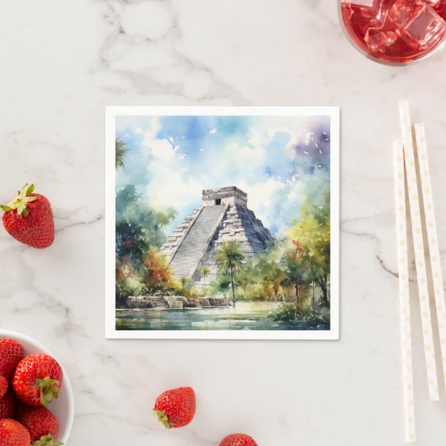 Chichen Itza Napkin (Insitu)