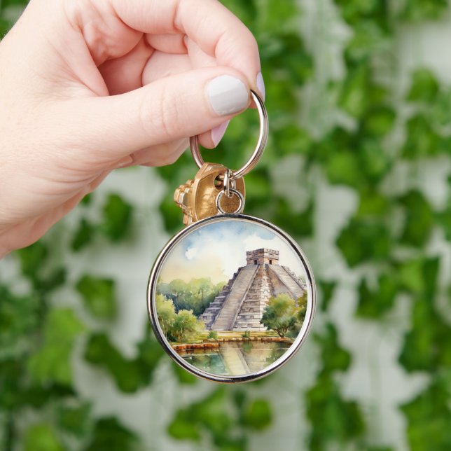 Chichen Itza, Stretched  Key Ring (Hand)