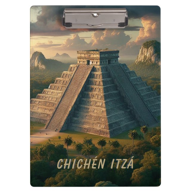 Chichén Itzá Yucatá Mexico Landscape Travel Clipboard (Front)