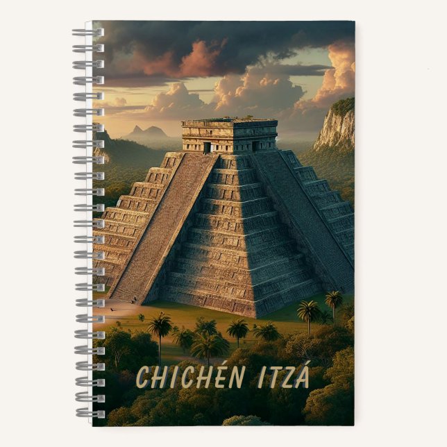 Chichén Itzá Yucatá Mexico Landscape Travel Notebook (Front)