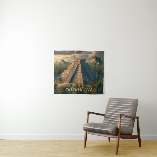 Chichén Itzá Yucatá Mexico Landscape Travel Tapestry (In Situ (Horizontal))