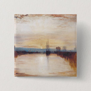 Chichester Canal by Joseph William Turner 15 Cm Square Badge