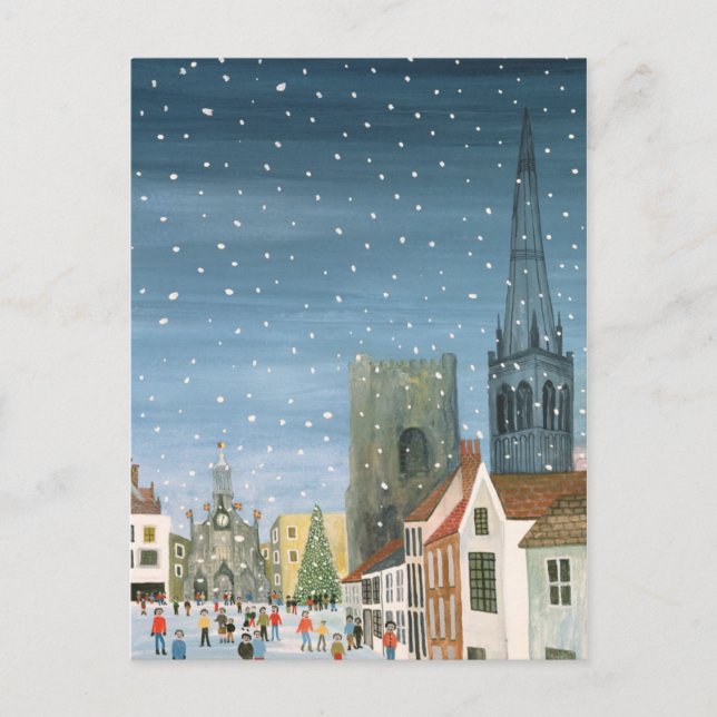 Chichester Cathedral A Snow Scene Postcard (Front)