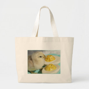 Chick and Deviled Eggs 2 Large Tote Bag