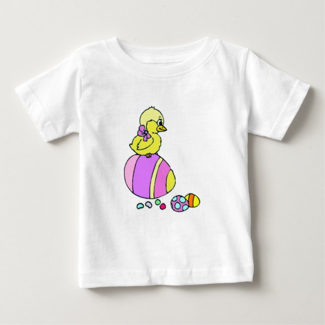 Chick and Eggs Baby T-Shirt (Front)