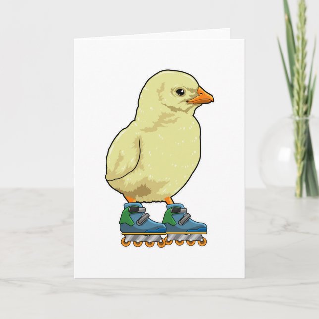 Chick as Inline skater with Inline skates Card (Front)
