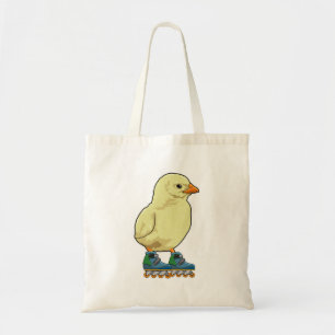 Chick as Inline skater with Inline skates Tote Bag