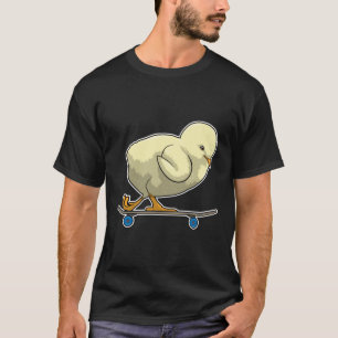 Chick as Skater with Skateboard T-Shirt