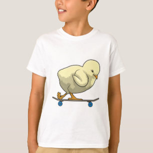 Chick as Skater with Skateboard T-Shirt