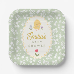 Chick Baby Shower Cute Paper Plates
