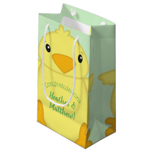 Chick Baby Shower Green Small Gift Bag