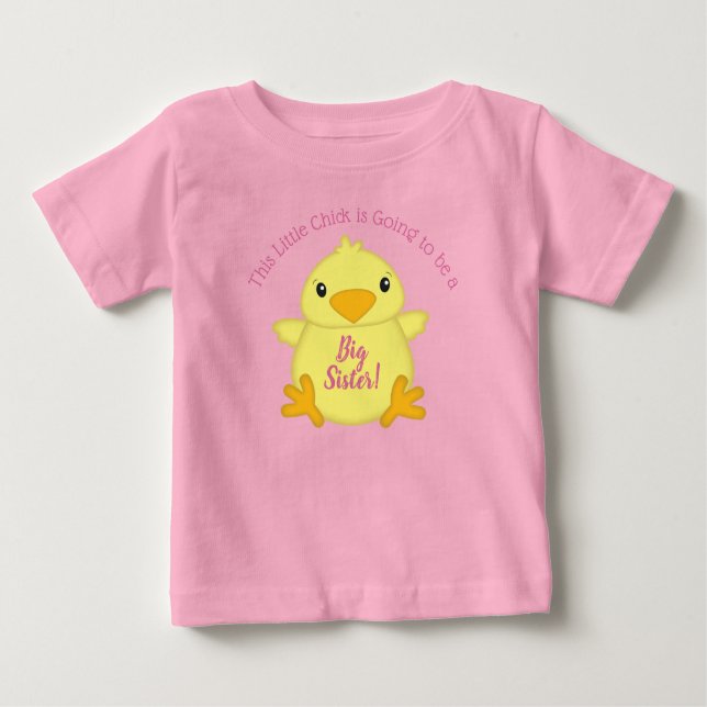 Chick Baby Shower Pink Baby T-Shirt (Front)