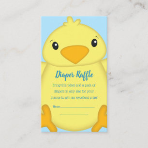 Chick Baby Shower Spring Blue Enclosure Card