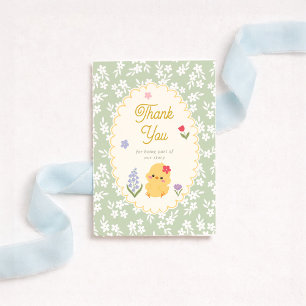 Chick Baby Shower Thank You Card