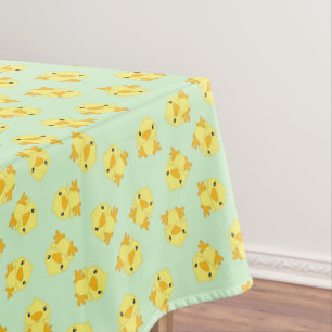 Chick Birthday Party Green Tablecloth