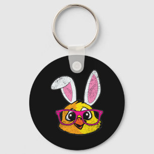 Chick Bunny Ears Easter Cute Farm Animal Spring  Key Ring