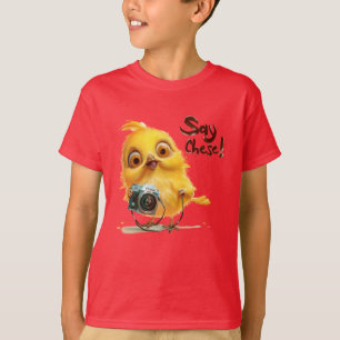Chick Camera "Say  Cheese" T-Shirt