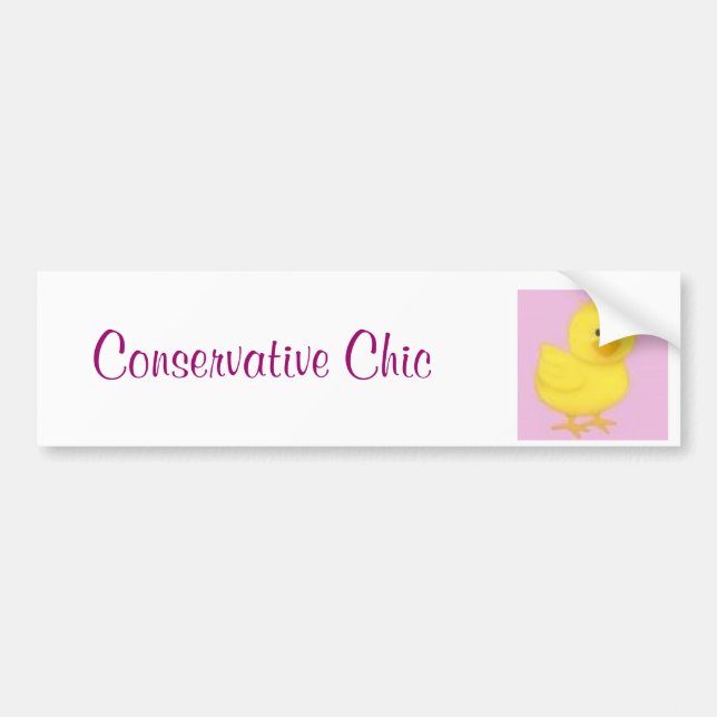 chick, Conservative Chic Bumper Sticker (Front)