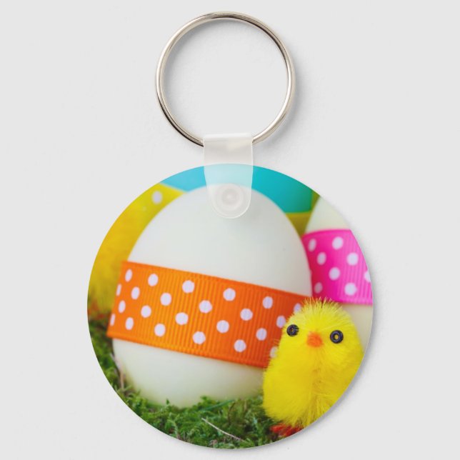 chick easter egg hunt key ring (Front)