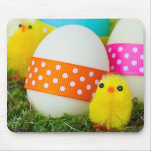 chick easter egg hunt mouse pad