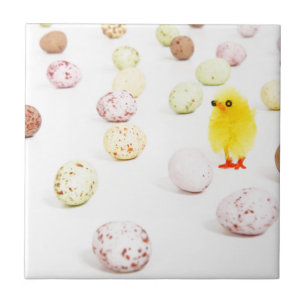 chick eggs easter tile