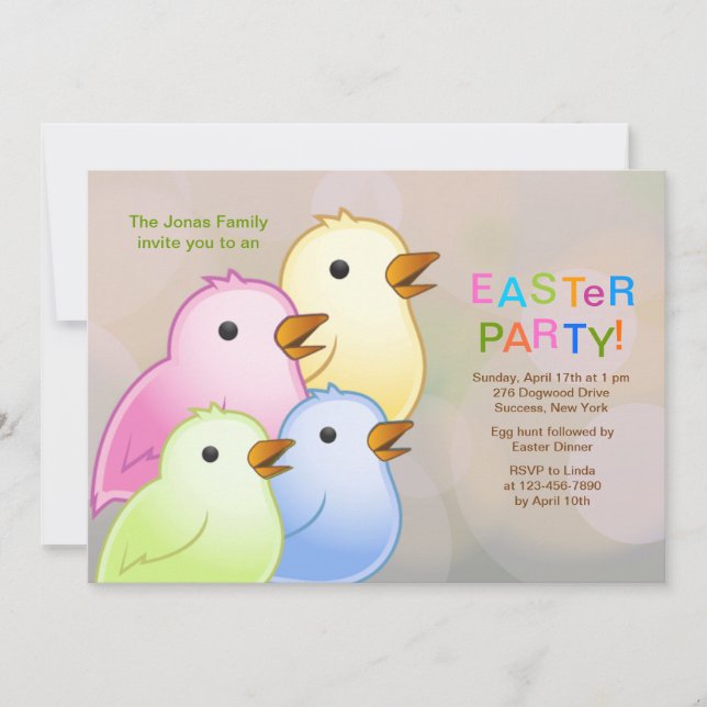 Chick Family Easter Party Invitation (Front)