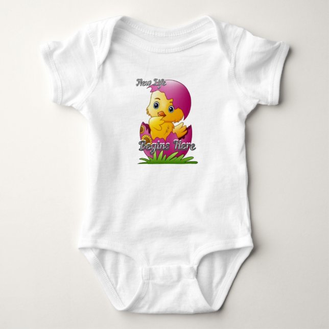 Chick Hatch Baby Bodysuit (Front)