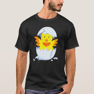 Chick hatches out of egg chicken chick with egg sh T-Shirt