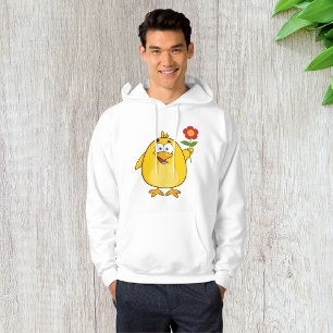 Chick Holding Flower Funny Happy Animal Hoodie
