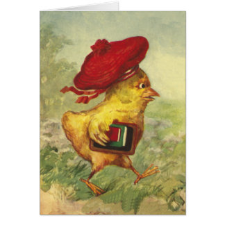 Chick In a Red Beret Goes Back to School
