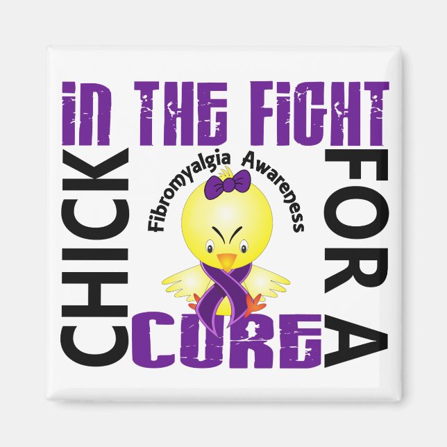 Chick In The Fight Fibromyalgia Magnet (Front)