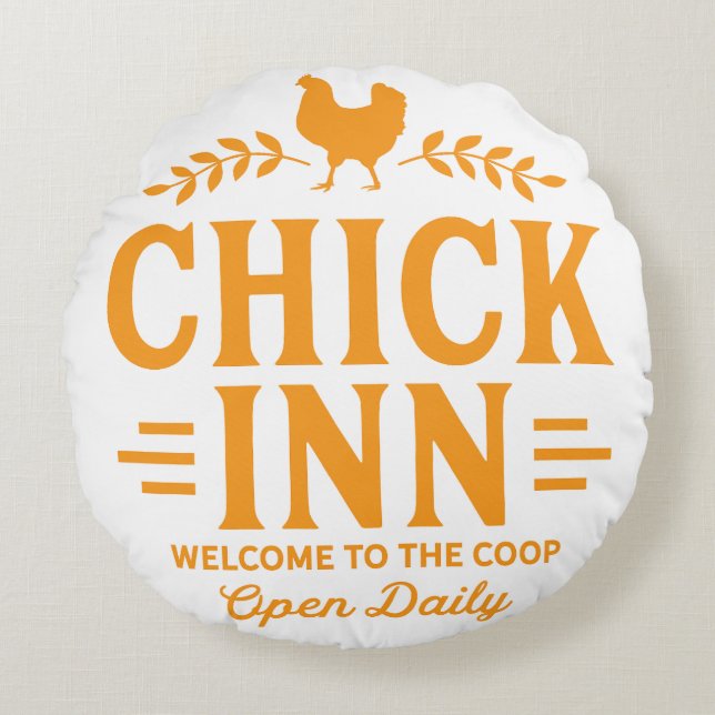CHICK INN ROUND CUSHION (Front)