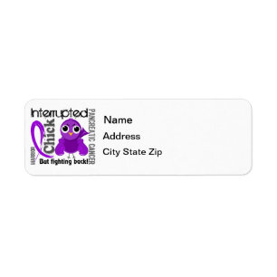 Chick Interrupted 3 Pancreatic Cancer Return Address Label