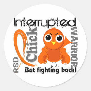 Chick Interrupted 3 RSD Reflex Sympathetic Dystrop Classic Round Sticker