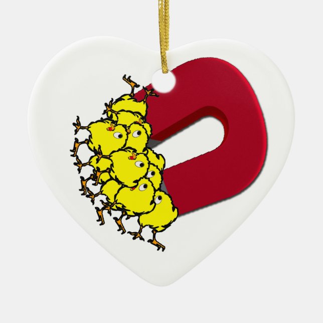 Chick Magnet Ceramic Tree Decoration (Front)