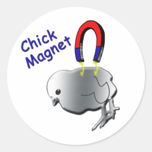 Chick Magnet Classic Round Sticker