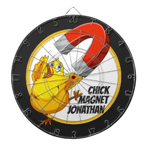 Chick Magnet custom name Dartboard