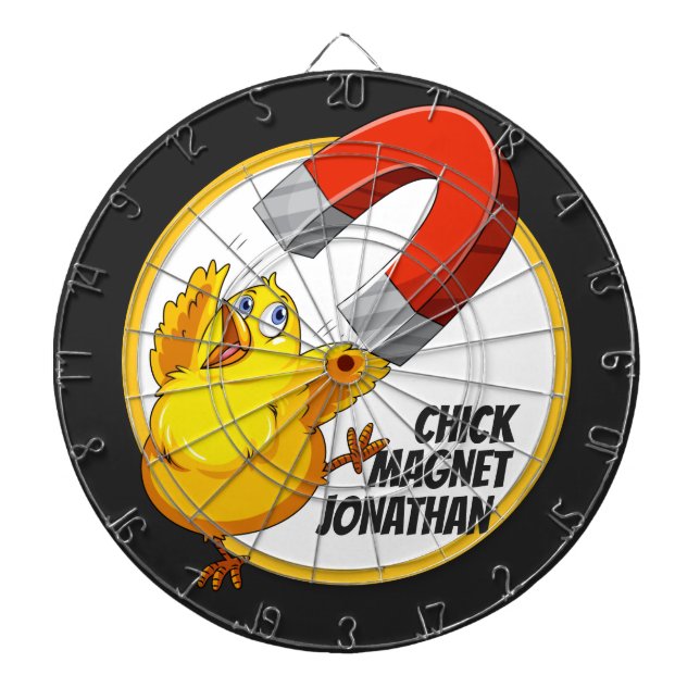 Chick Magnet custom name Dartboard (Front)