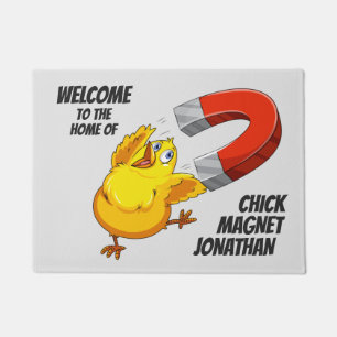 Chick Magnet custom name Doormat