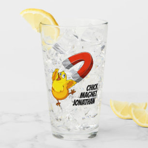 Chick Magnet custom name Glass
