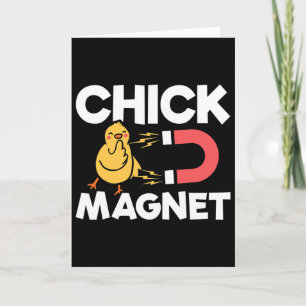 Chick Magnet Easter Chicks Joke Fun Chicken Pun  Card
