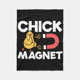 Chick Magnet Easter Chicks Joke Fun Chicken Pun  Fleece Blanket
