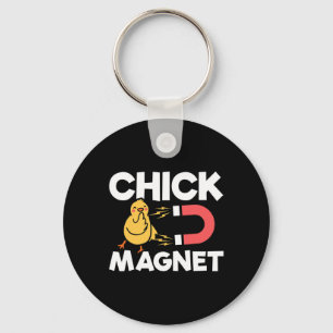 Chick Magnet Easter Chicks Joke Fun Chicken Pun Key Ring