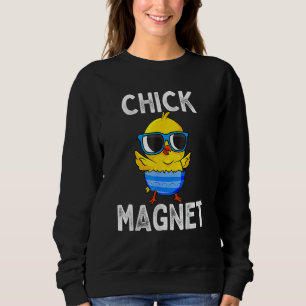 Chick Magnet Funny Easter Cute Baby Chicken Kids B Sweatshirt