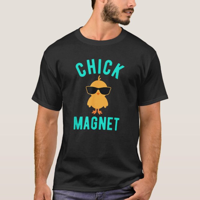 Chick Magnet Shirt Funny Easter Shirt for Boys Kid (Front)