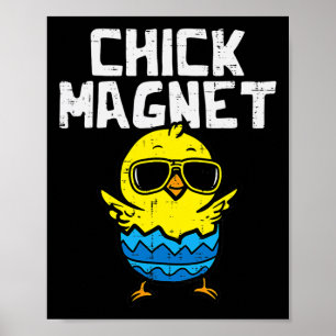 Chick Magnet Sunglasses Egg Cute Easter Boys Kids Poster