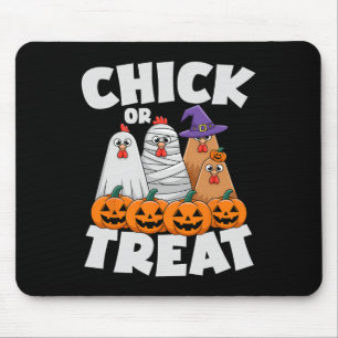 Chick Or Treat Apparel Halloween Funny Chicken Mat Mouse Pad