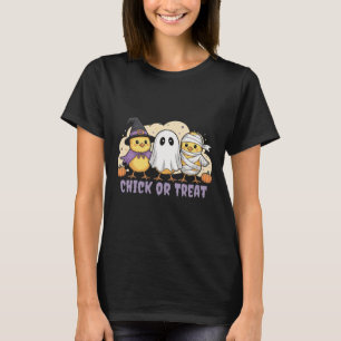 Chick Or Treat Chicken Witch Halloween Costume Men T-Shirt